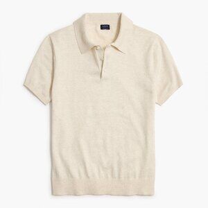 J Crew: Cotton Sweater Polo, Cream